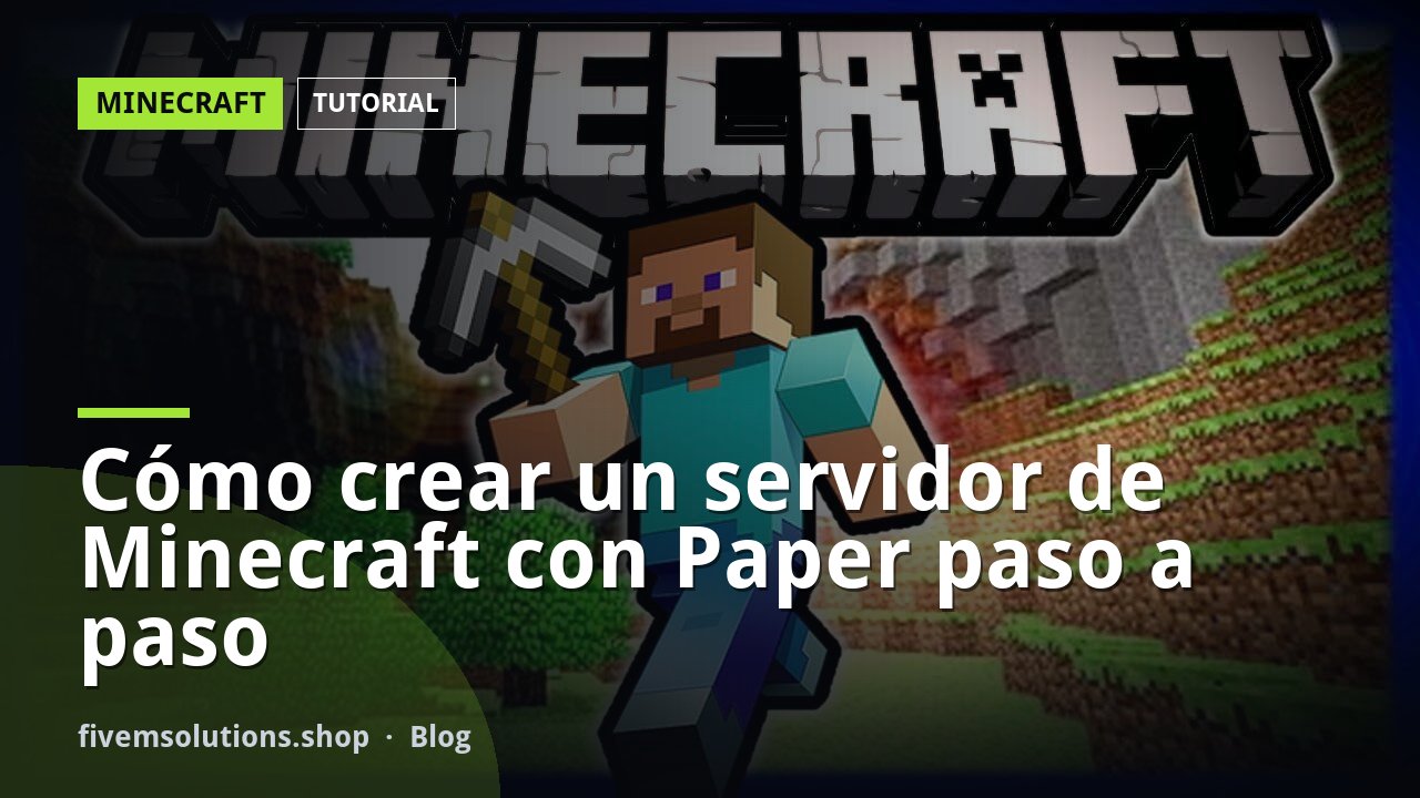 Cómo crear un servidor de Minecraft con Paper paso a paso