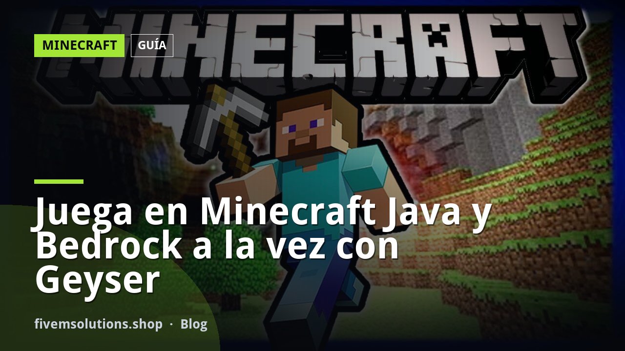 Juega en Minecraft Java y Bedrock a la vez con Geyser