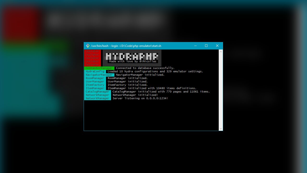 HydraPHP — emulador Habbo en PHP (educativo)