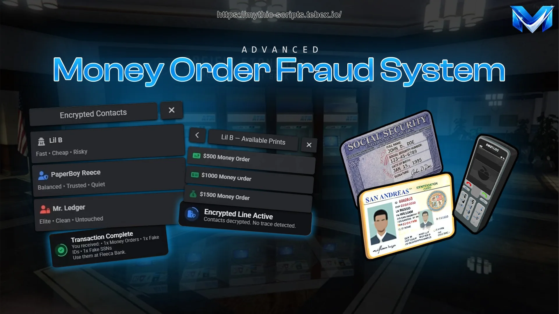 Mythic Studios | Money Order Fraud